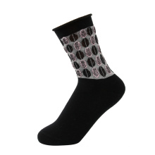Wholesale Loose Cuff Woman Socks Cotton Socks Jacquard Socks with Flower